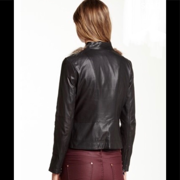 Haute Hippie Raccoon Fur & Leather Jacket Small - Picture 5 of 8